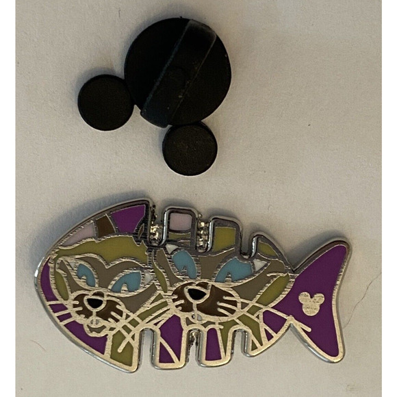 Disney trading pin Lady and the Tramp fish cats Hidden Mickey 7 of 8 Hong Hong - Picture 1 of 2